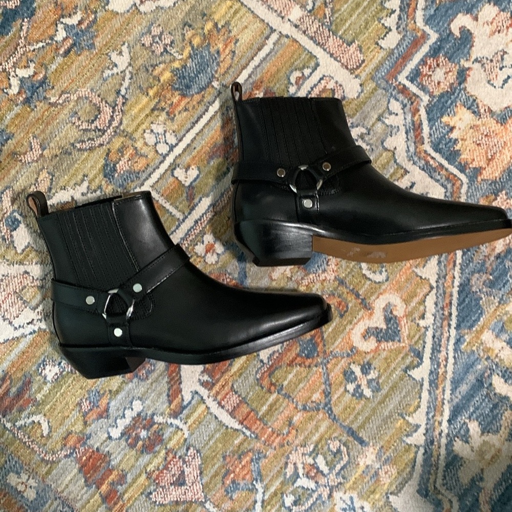 NWOT Madewell Leather Santiago Western Ankle Boot - Picture 4 of 10